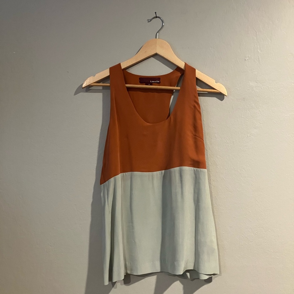 Silk Top with buttons down the side - size M